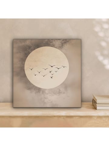 MuchoWow Leinwand Bilder Taupe