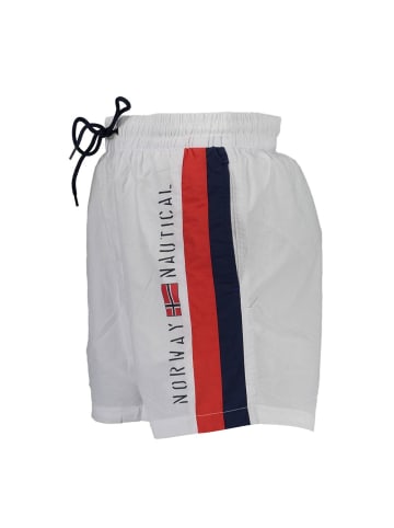 NORWAY 1963 Weiß Polyamid Herren Bade Boxershorts