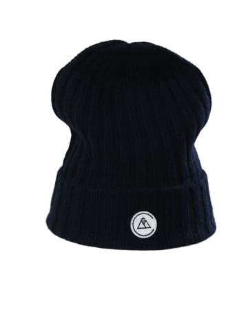 CASH-MERE.CH Bio Rib Mütze in Marine Blau