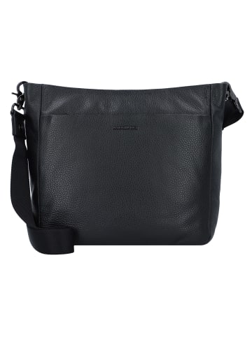Mandarina Duck Mellow Leather Umhängetasche Leder 30 cm in nero