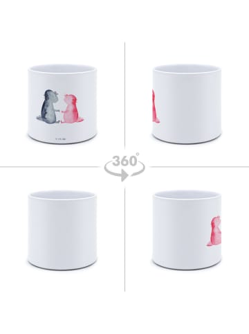 Mr. & Mrs. Panda XL Blumentopf Axolotl Liebe ohne Spruch in Weiß