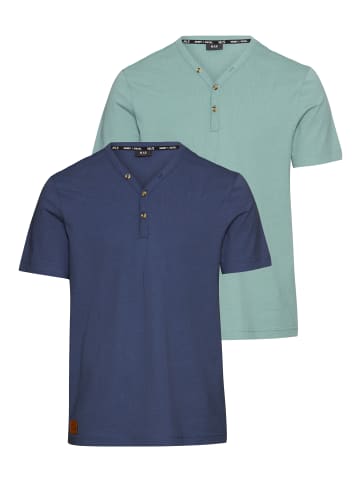 H.I.S. Henleyshirt in grün-marine