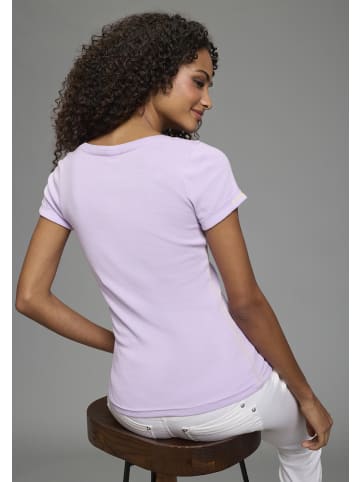 Kangaroos Kurzarmshirt in flieder