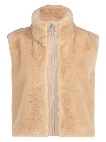 Betty Barclay Plüschweste mit Reißverschluss in Beige