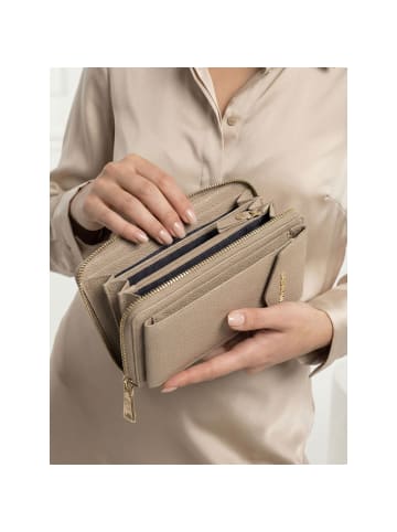 Lazarotti Bologna Leather Zip-Around Geldbörse Handytasche Leder 19 cm sand