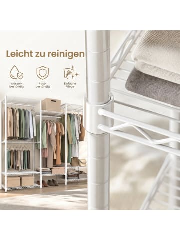 SONGMICS Kleiderschrank Dalten in Weiß - (B)174 x (H)178 x (T)40 cm