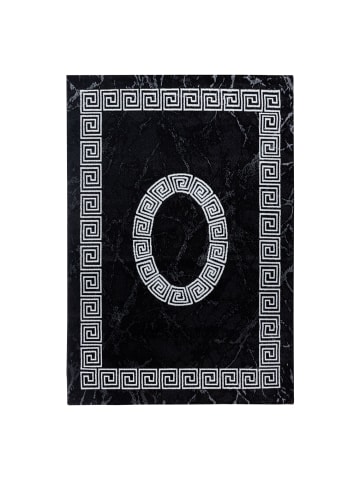 Kurzflor Teppich Pago in Schwarz