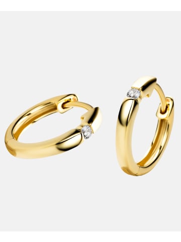 Diamant L'éternel Creolen aus 375 Gelbgold mit Diamant