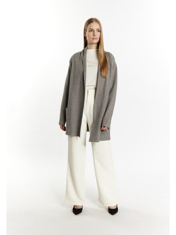 DreiMaster Damen Strickjacke in Grau Melange