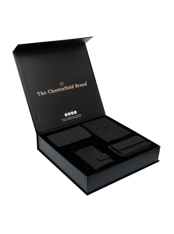 The Chesterfield Brand Kreditkartenetui 4-teiliges Geschenkset Leder 7 cm schwarz