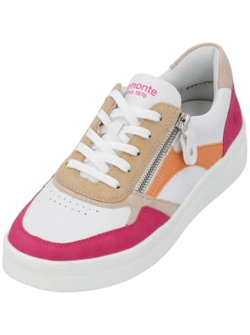 remonte Schnürschuhe in magenta/weiss/rose/tan/salmon/