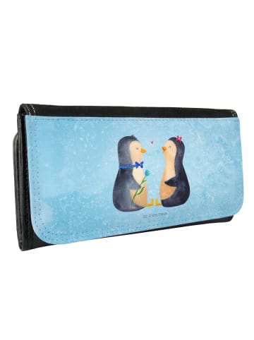 Mr. & Mrs. Panda Damen Portemonnaie Pinguin Pärchen ohne Spruch in Eisblau