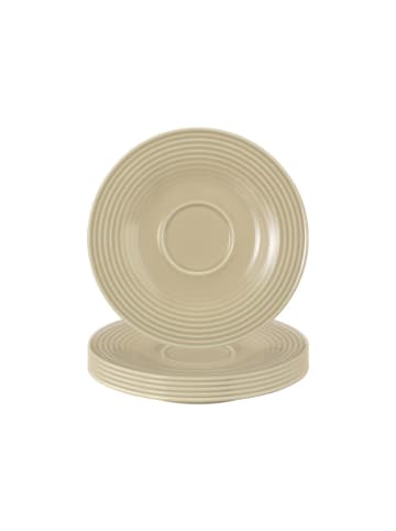 Seltmann Weiden 6er Set Untertassen Beat Color Glaze ø 13,7 cm in Sandbeige