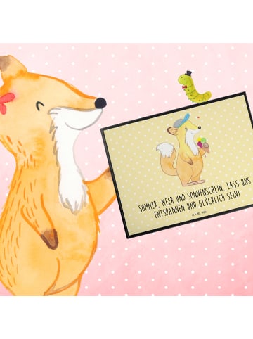 Mr. & Mrs. Panda tischschutz Sommer Meer Strand mit Spruch in Gelb Pastell