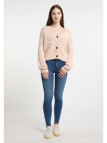 DreiMaster Damen Strickjacke Mit Knöpfen in Hellrosa