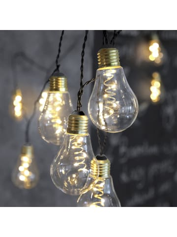 STAR Trading Solar-Lichterkette Glow in Schwarz,Transparent