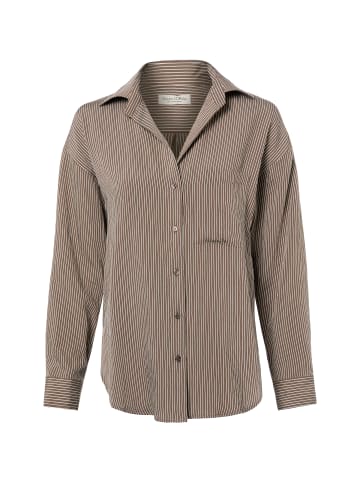 Marc O'Polo Hemdbluse in mocca weiß - 0001