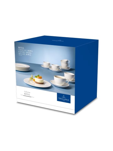Villeroy & Boch 18er Set Kaffee-Set Royal weiß in weiß