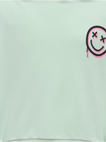 KIDS ONLY Kapuzensweatshirt KOGSMILE LIFE L/S HOOD in aqua foam