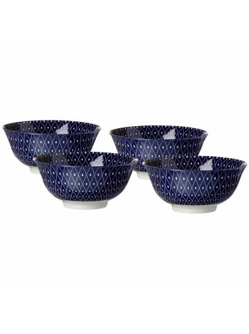 Ritzenhoff & Breker 4er Set Müslischalen Royal Reiko ø 15,5 cm weiß-blau in weiß-blau
