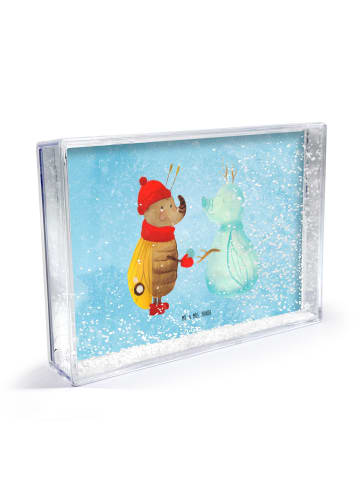 Mr. & Mrs. Panda Fotorahmen Nachtfalter Schneemann ohne Spruch in Eisblau