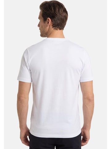 Casa moda T-Shirt Basic in Blau / weiß