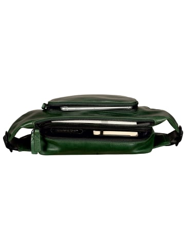 Leonhard Heyden Porto Gürteltasche Leder 28 cm flaschengrün