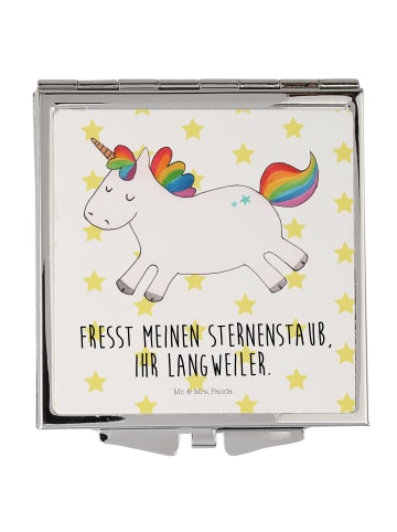 Mr. & Mrs. Panda Schminkspiegel Einhorn Happy mit Spruch in Weiß