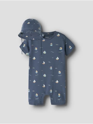 name it Set Spieler & Sonnenhut NBMVROELS SUNSUIT in vintage indigo