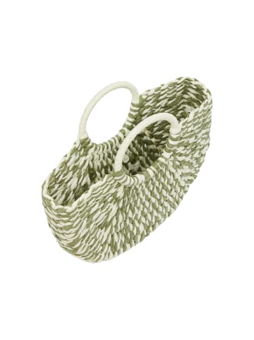 IZIA Women Handbag in Green Offwhite