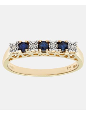 Diamant L'éternel Eternity-Ring aus 375 Gelbgold mit Diamant mit Saphir