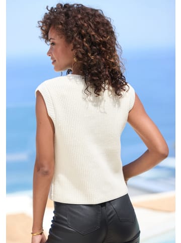 LASCANA Strickweste in creme