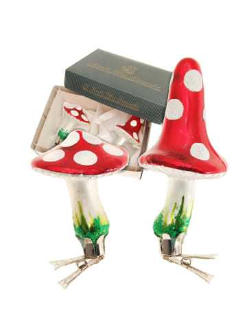 Krebs Glas Lauscha 2er-Set: Baumschmuck-Glasornament in Bunt