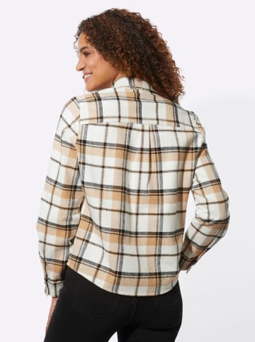 WITT WEIDEN Flanellbluse in camel-champagner-kariert
