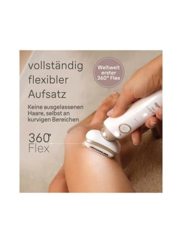 Braun Epilierer Rasierer 9-011 Silk-épil 9 Flex 3D in Weiß