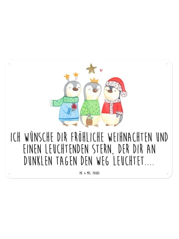 Mr. & Mrs. Panda Retro Blechschild Winterzeit Heilige drei König... in Weiß