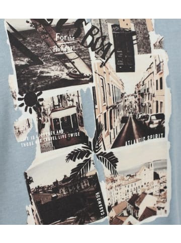 CASAMODA Rundhals T-Shirt für Herren in blau