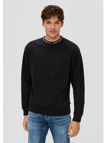 QS Sweatshirt langarm in Schwarz