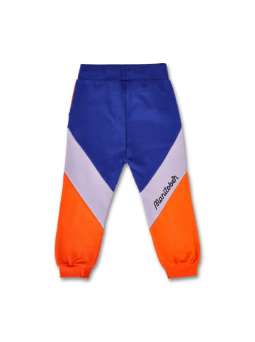 MANITOBER Cut & Sew Jogginghose in FarbeOrange/Lilac/Blue