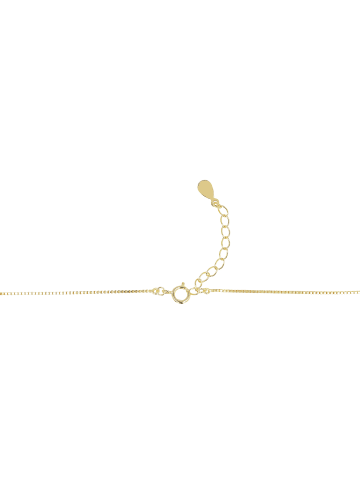 Adeliás Damen Halskette mit Anhänger – Herz aus 925 Silber in gold