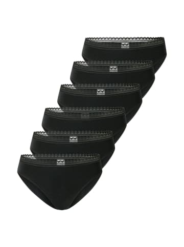 Schiesser Slip 6er Pack in Schwarz