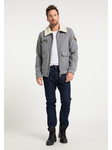 DreiMaster Maritim Blouson in Hellgrau Melange