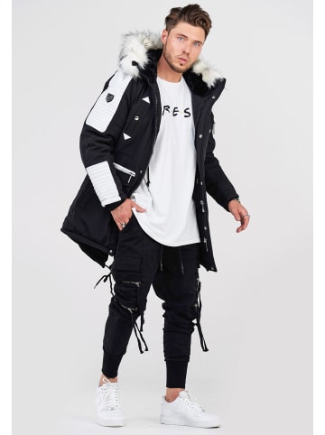 behype Parka FADE-2 in schwarz/weiß