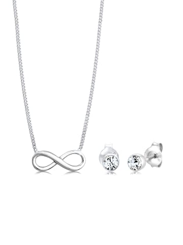 Elli Schmuckset 925 Sterling Silber Infinity in Silber