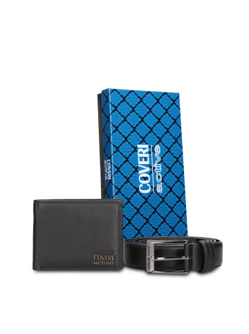Enrico Coveri Geldbörsen- und Gürtel-Set in BLACK