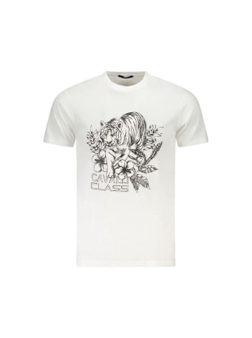 cavalli CLASS Weißes Baumwoll-T-Shirt