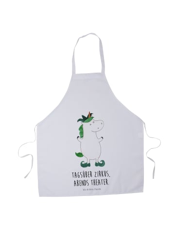 Mr. & Mrs. Panda Grillschürze Einhorn Joker mit Spruch in Weiß