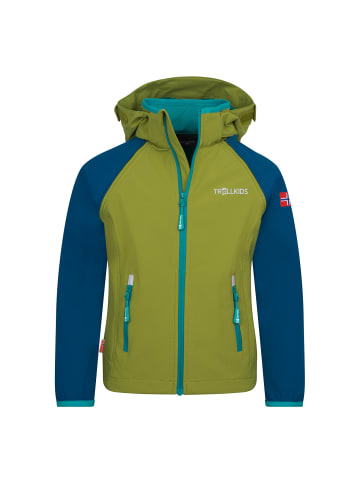 Trollkids Zip-Off Softshelljacke Rondane in jungle green