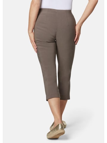 GOLDNER Schlupfhose LOUISA mit Steppnähten in taupe