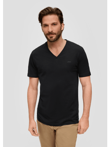 s.Oliver T-Shirt kurzarm in Schwarz